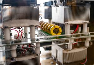 Complex system of equipment and microcircuits at a military base. The concept of supernova espionage technology for tracking enemies. The latest generation of military equipment