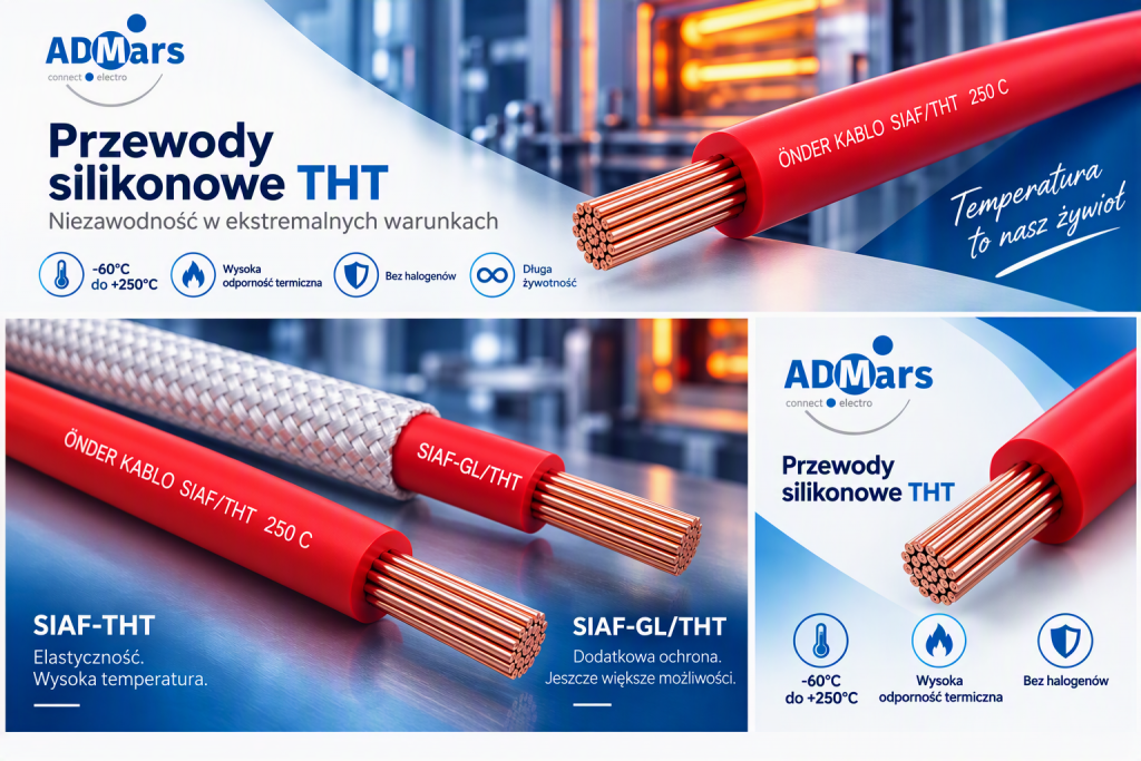 Przewody silikonowe SIAF-THT i SIAF-GL/THT do wysokich temperatur